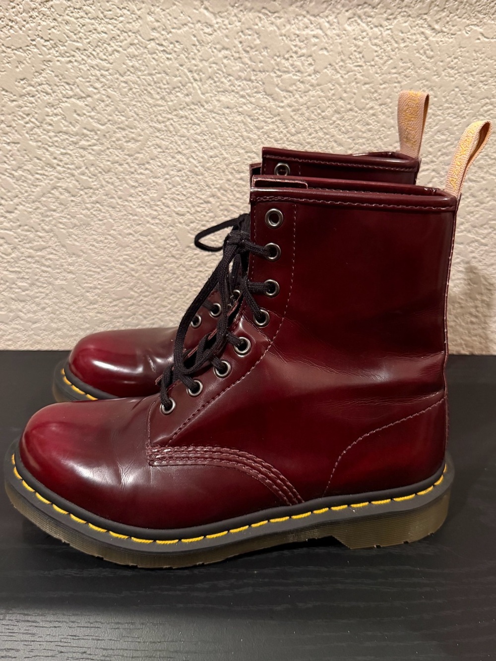 Dr. Marten’s 1460 Cherry Red Lace Up Boots - Picture 8 of 15